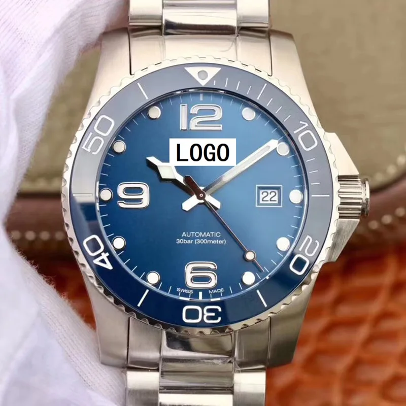 

Watch Men 43mm Blue Diver Deep Sea Conqueror MIYOTA 8215 Automatic Mechanical Sport Stainless Steel Watches AAA Super luminous