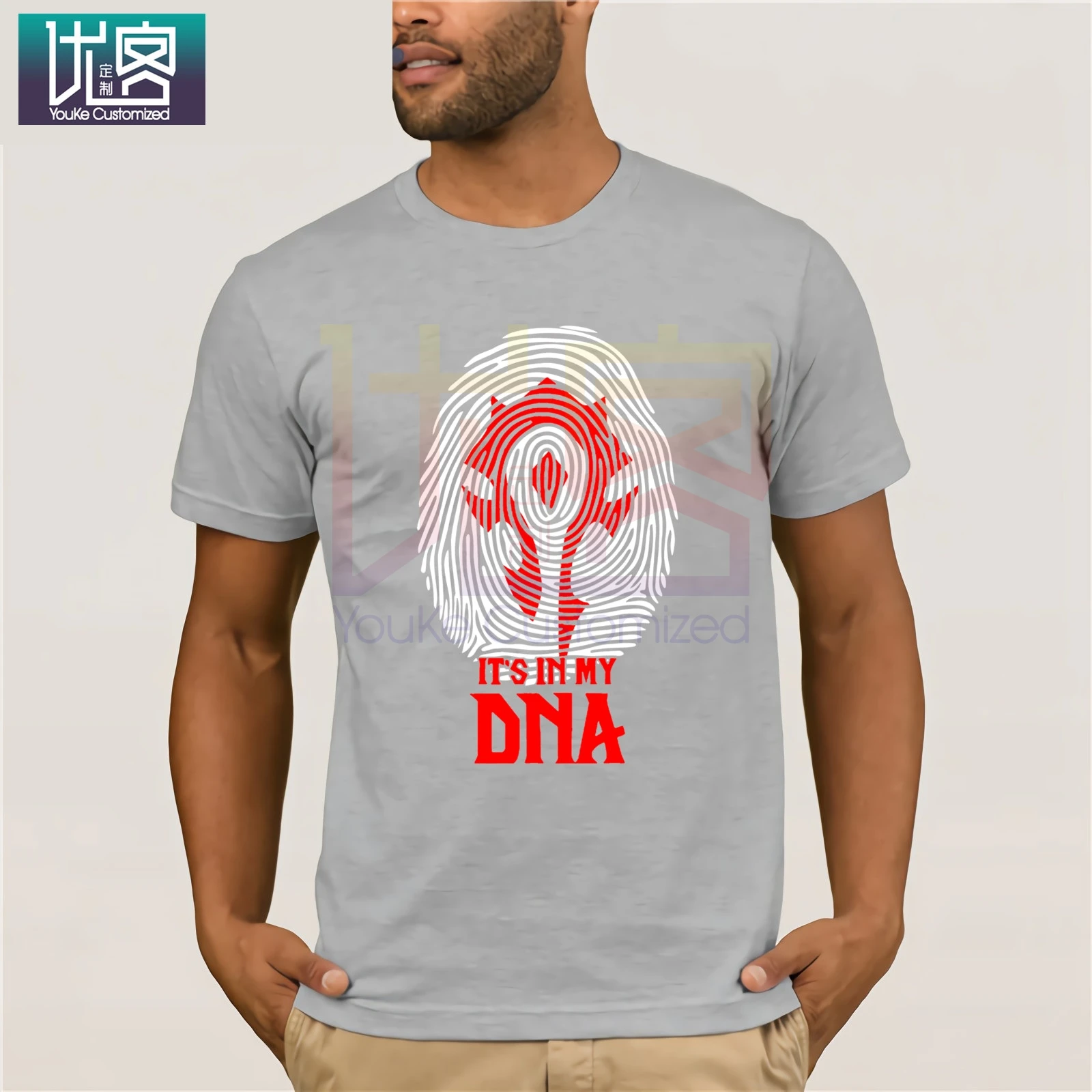 2019 популярная мужская рубашка THE orde It IN MY DNA WORLD OF WARCRAFT повседневные винтажные
