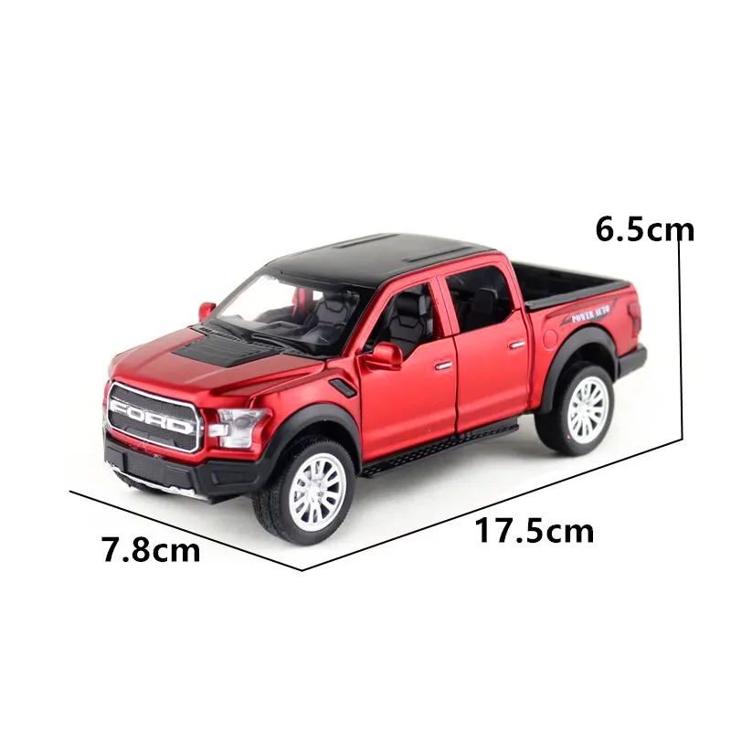 1:32/литая металлическая модель/внедорожник Ford F 150/светильник и звук/обучающий