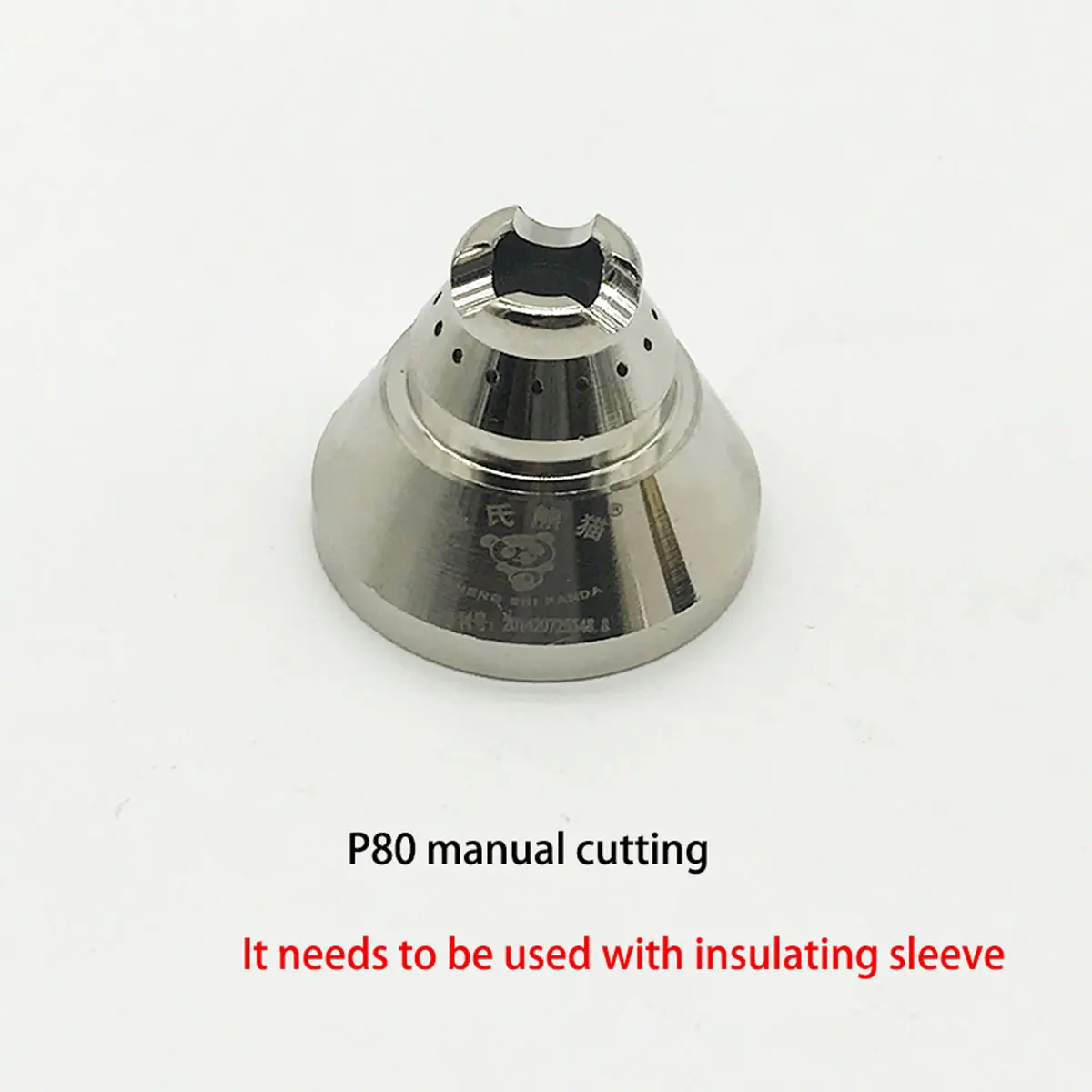 P80 plasma cutting torch accessories cutting nozzle copper protective cap full cover protective cover can contact cutting scrap