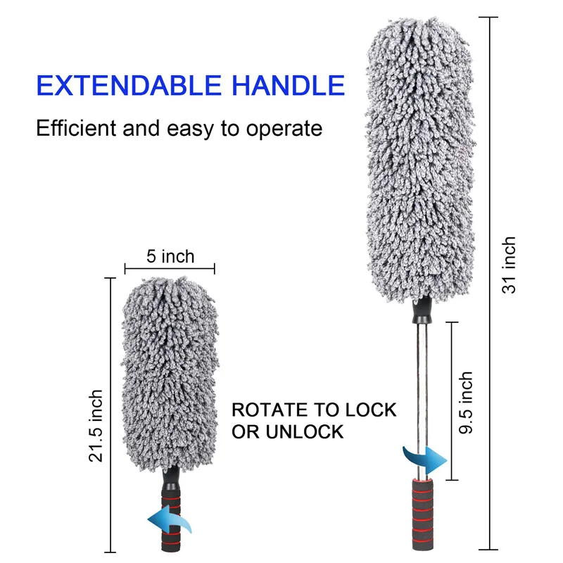 Car Dust Cleaner 360 Degree Multifunction Cleaning Telescopic Handle Brush Microfiber Duster Household Dusters for Cleaning Dust Car Dust Cleaner 360 Degree Multifunction Cleaning Telescopic Handle Brush Microfiber Duster Household Dusters for Cleaning Dust