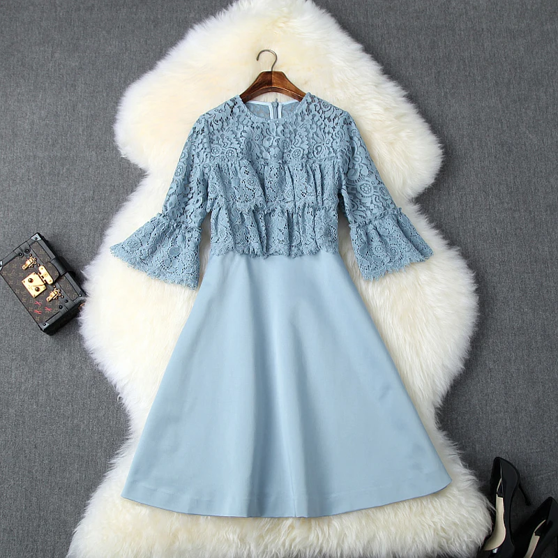 Женское лоскутное подиумное платье 2019 Новое высококачественное летнее