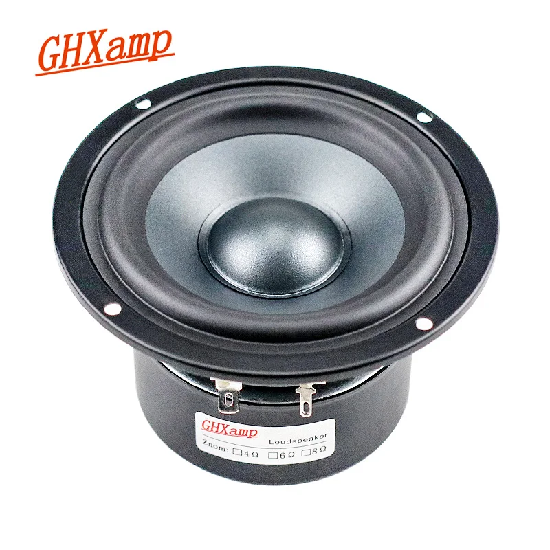 GHXAMP 4 Inch Midrange Speaker 4Ohm 25W Three-way Loudspeaker Dual Magnetic Cotton Fiber Cone For Car 5.1 Cinema Audio Unit 1PC
