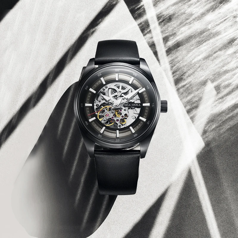 seagull luxury brand watch automatic watch men mechanical watch man watch Full hollow mechanical Business watch 819.92.6076