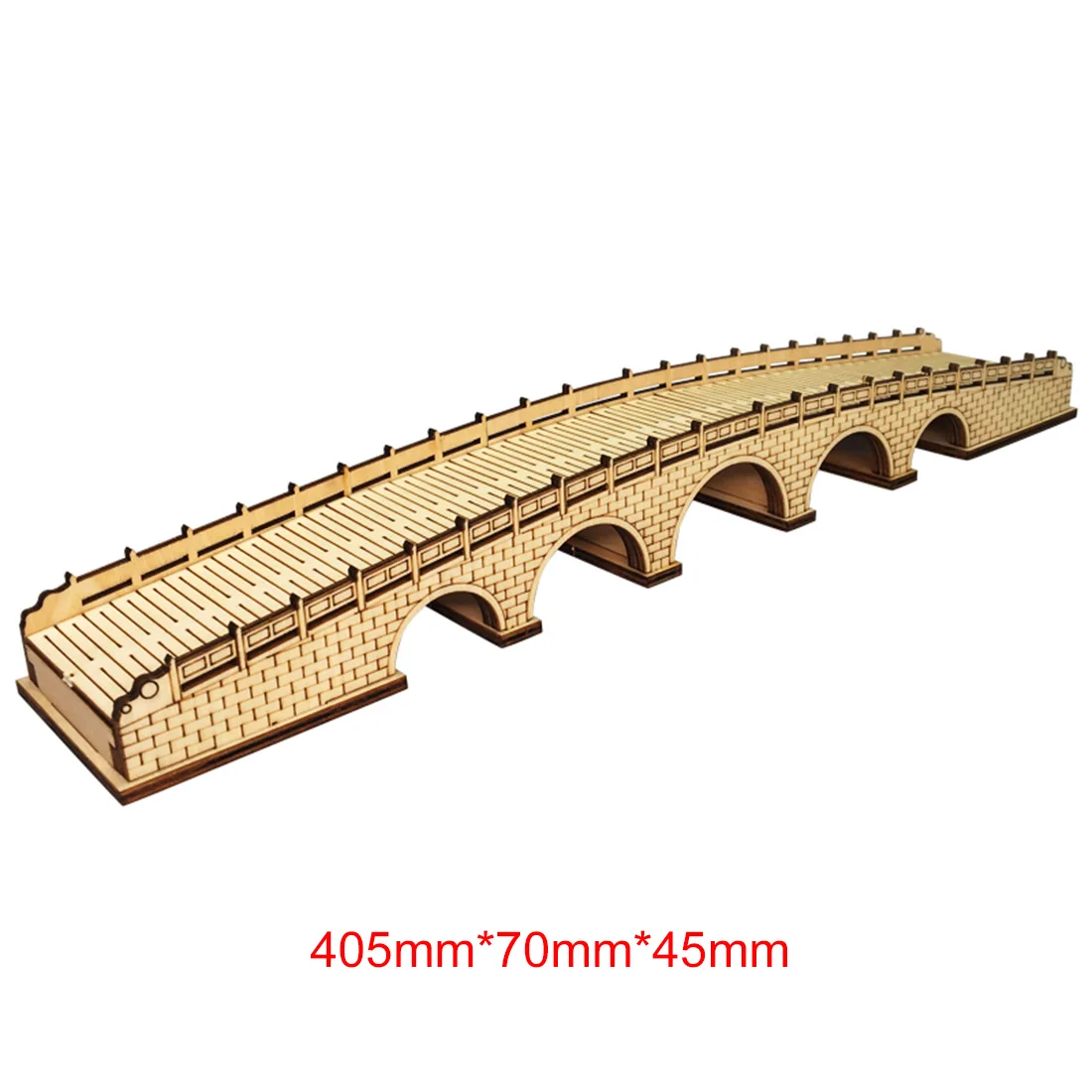 Модель песочного стола 285X50X35 мм, сборка моста Ландшафтный мост, мини-модель моста с пятью отверстиями, развивающая игрушка, подарок для детей