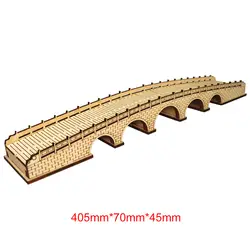 Модель песочного стола 285X50X35 мм, сборка моста Ландшафтный мост, мини-модель моста с пятью отверстиями, развивающая игрушка, подарок для