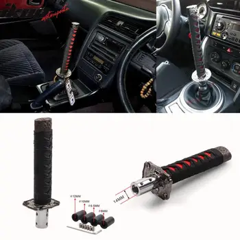

Universal Samurai Sword Gear Shift Knob Shifter aluminium alloy Black+Red/black with 12mm holefor universal cars Accessories