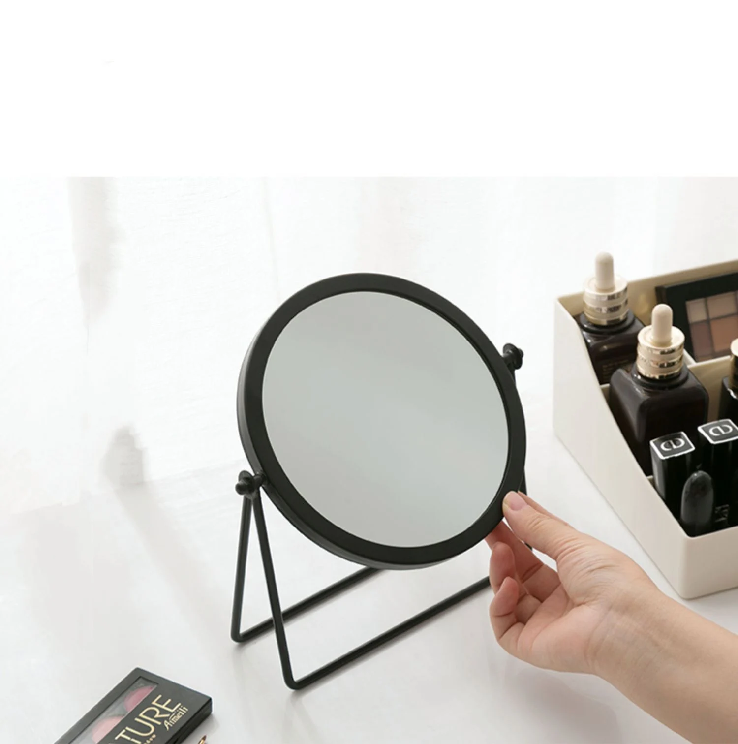 Desktop Menina Penteadeira Espelho Make-up Stand Up
