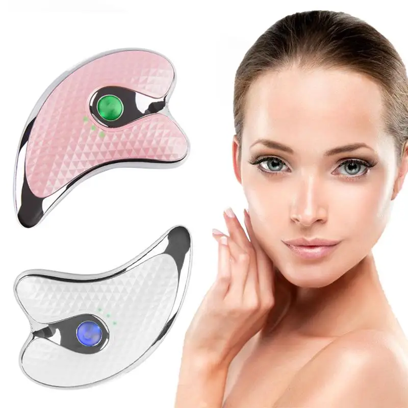 Микропоток EMS массажер для лица Gua Sha лимфатического дренажа подтяжка кожи против