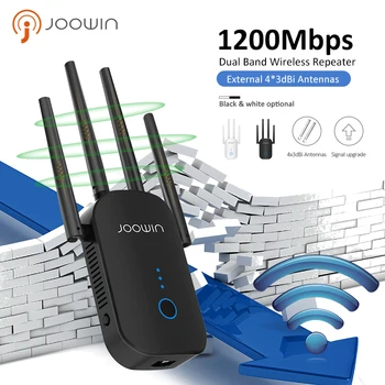 

Stock !1200Mbps Dual Band 5Ghz Wifi Router Powerful Wifi Repeater Wifi Extender 4*3dbi Antenna Long Range Wlan Wi-fi amplifier