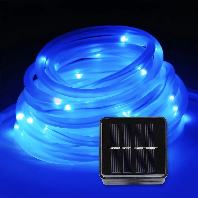 Solar Powered Rope Tube String Lights, Waterproof