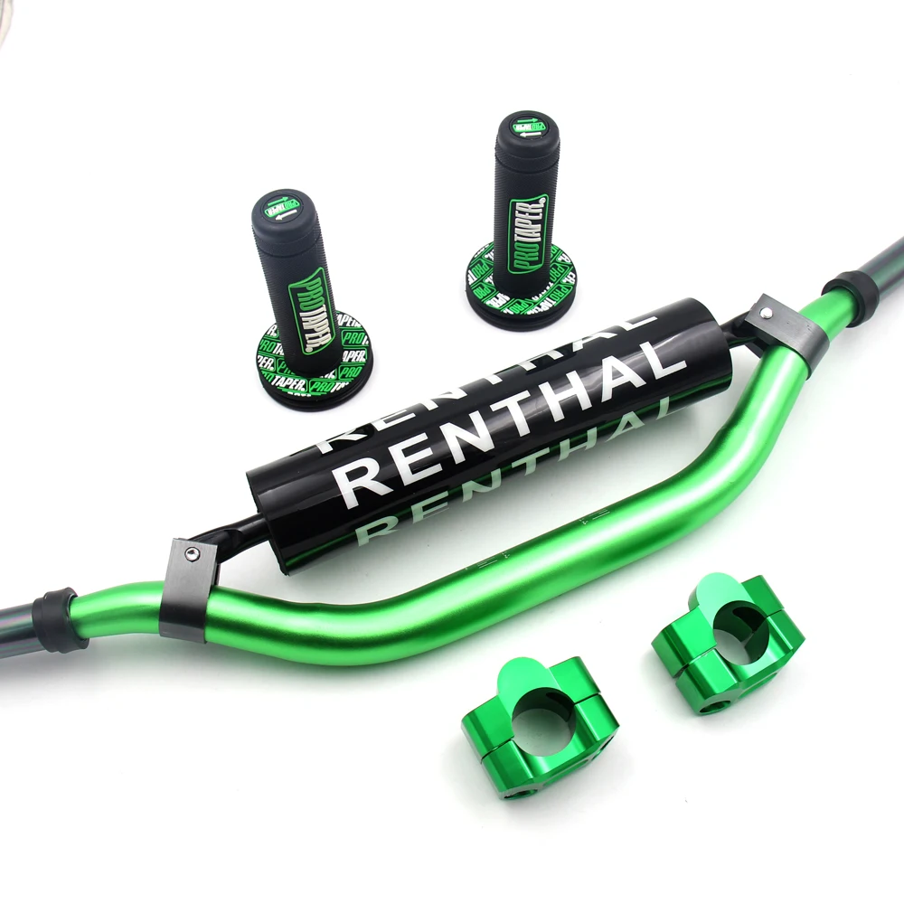green-A Руль PRO Taper Pack Fat Bar 1-1/" Dirt Pit Bike, руль для мотокросса, 810 мм, длина 28 мм, PRO aluminum - Цвет: green-A