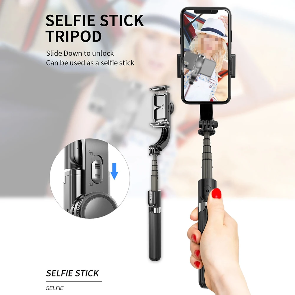 Анти встряхивание селфи палка 360 ° поворот мобильный телефон Gimbal стабилизатор