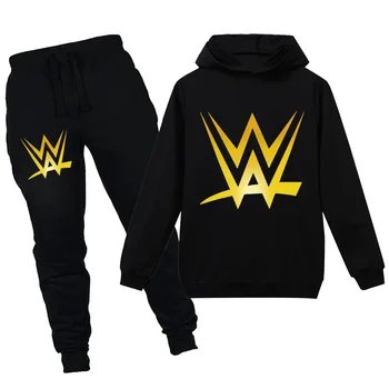 

77s Wrestler kids Boys Girls autumn suit Cartoon Clothes tshirts Long Sleeve +trousers Christmas Shirt Game Creeper thanksgiving