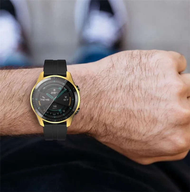 Чехол s с полным покрытием для huawei watch GT2 46 мм, чехол-Протектор, ТПУ, мягкий корпус, Внешняя рамка, защитные Смарт-часы