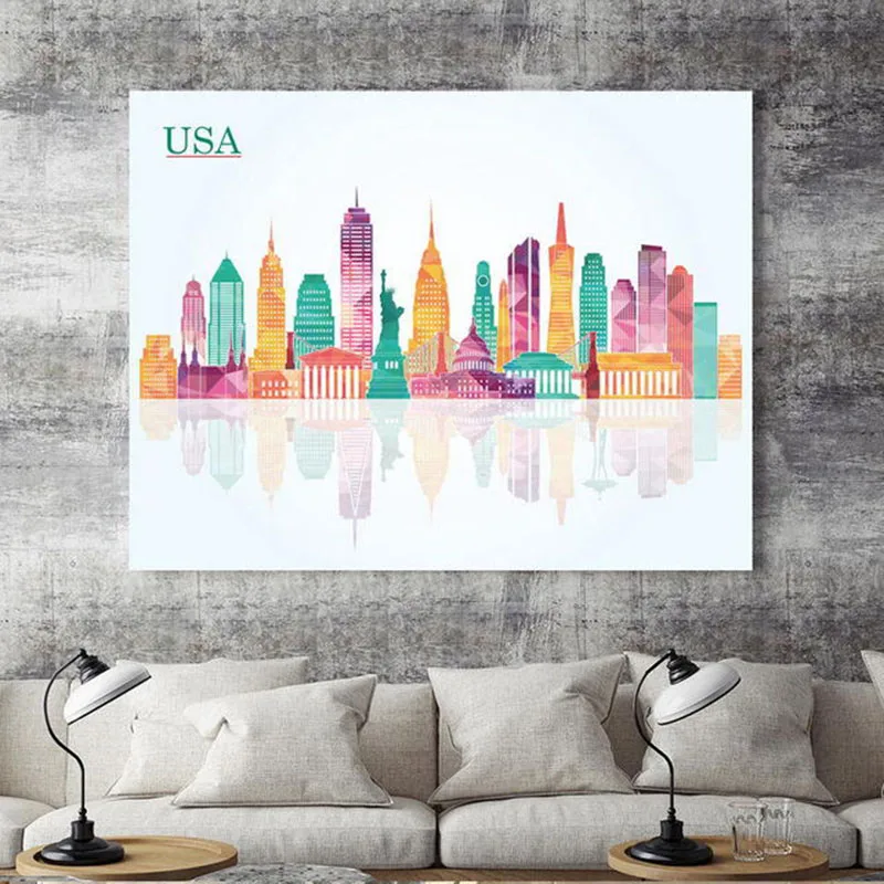 COSY-MOMENT-Minimalist-India-Madrid-USA-Shanghai-Beijing-New-York-Poster-Watercolor-City-Canvas-Painting-Wall (3)