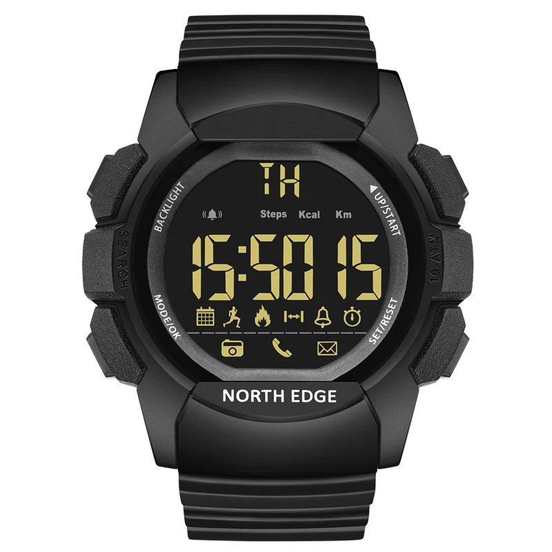 Meses de Tempo de Espera Resistente a Riscos de Vidro à Prova Inteligente para Ios North Edge Masculino Smartver Dwaterproof Água 100 m Bluetooth Relógio Android 33 - Image 2