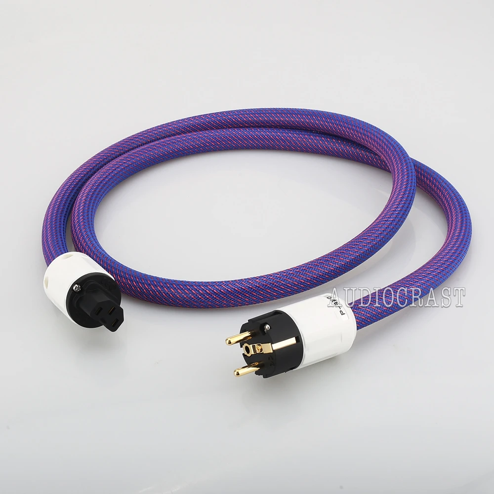 Audiocrast P101 Ofc Rame Hifi Audiophile Di Aggiornamento Di Rete Cavo Di Alimentazione Us/Eu Schuko Hi-Fi Ac Di Rete 10Awg Hifi Cavo Di Alimentazione