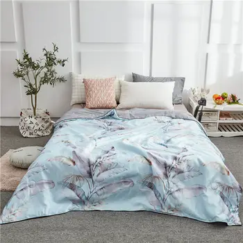 

Liv-Esthete Fashion Art Leaf Stain Silk Summer Comforter/blanket/quilt/duvet Women Men King Queen Handmade Bedding Drop Shipping