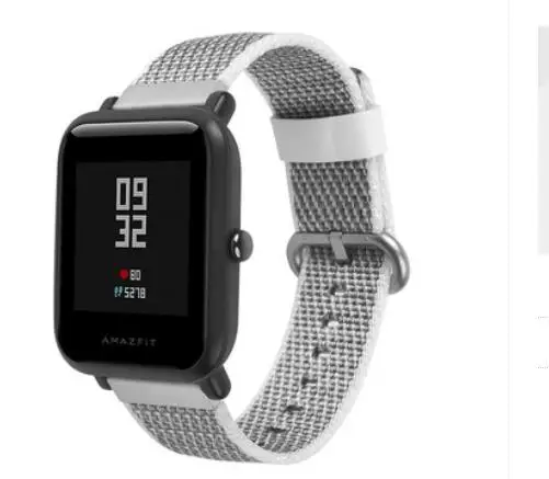 Нейлоновый ремешок для samsung Galaxy watch 42 46 Active 2 gear 2 Neo Live Pebble time Ticwatch S S2 E 1 2 Pro браслет 20 22 мм - Цвет ремешка: white check
