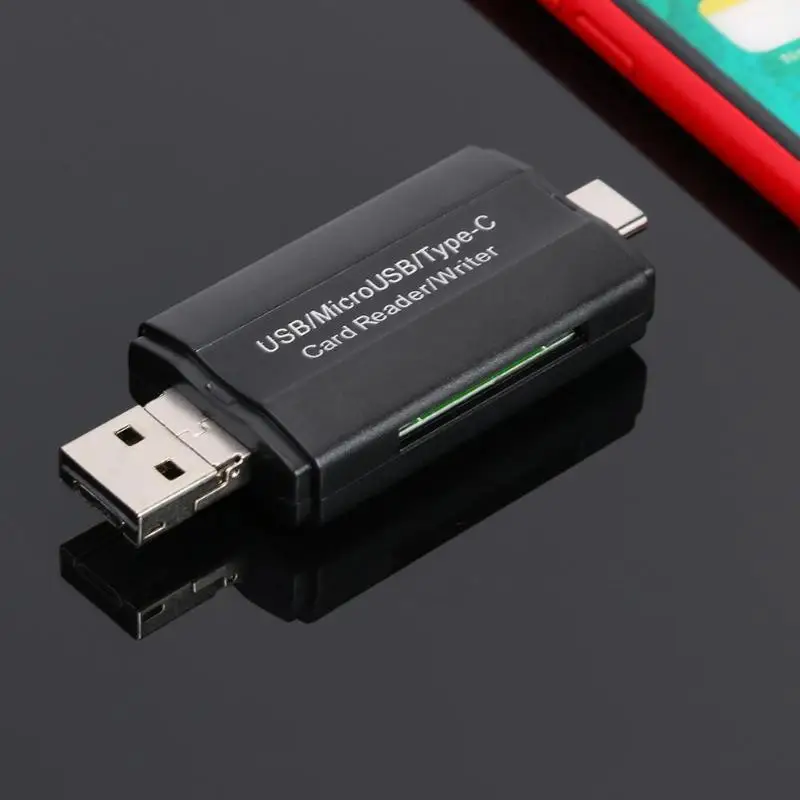 3 в 1 Кардридер высокоскоростной USB2.0 Универсальный TF карта памяти Plug and Play Поддержка функции OTG для Android ПК