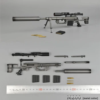 

1/6 metal color M-200 sniper rifle weapon model ZY15-11 for 12" action figure