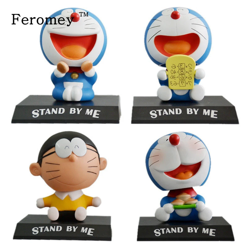 日本ドラえもんシェイクヘッドフィギュア人形かわいいドラえもんアニメ漫画フィギュアモデルおもちゃの車の装飾子供子供のおもちゃ10センチメートル Action Figures Aliexpress