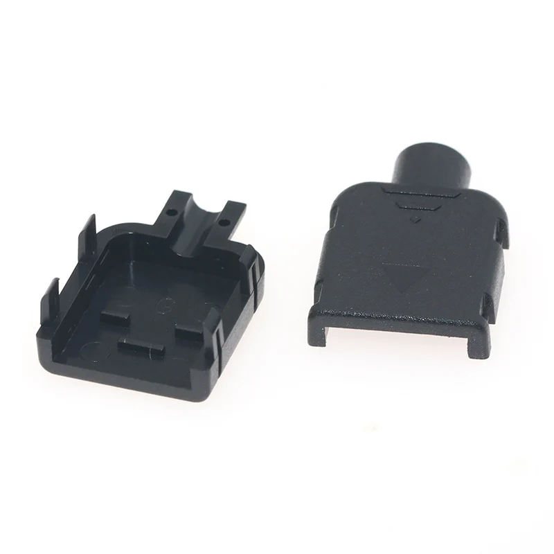 50/100 шт. в партии мужской тип a 4p USB разъем пластиковый корпус разъем Черный клеммы Разъемы PCB DIY