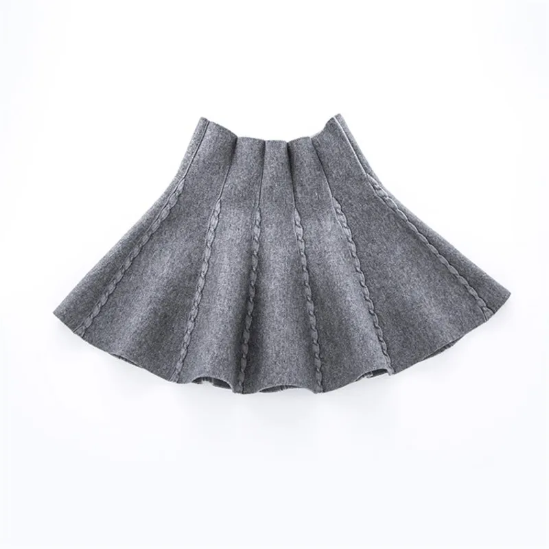 Knit Skirts For Girls Fashion Children's Short Tutu Skirt Autumn Winter For Girl Birthday Party