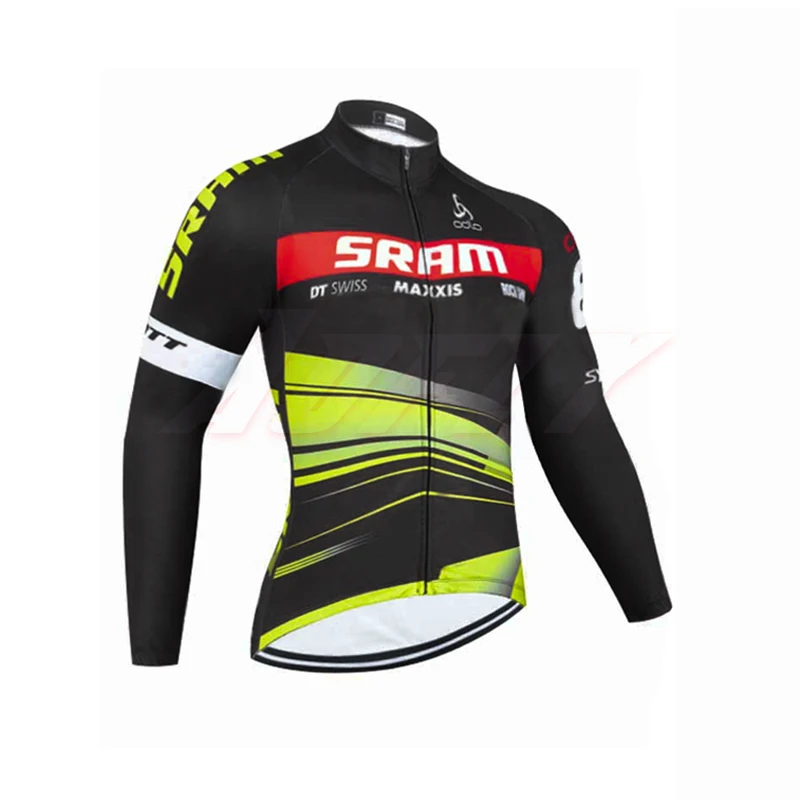 Breathable top Новинка, зимняя команда SRAM pro, велосипедная Джерси, Ropa Ciclismo, термальная флисовая одежда для велоспорта, Майо, нижняя часть, 9D подкладка, тонкие велосипедные штаны, костюм - Цвет: Breathable top