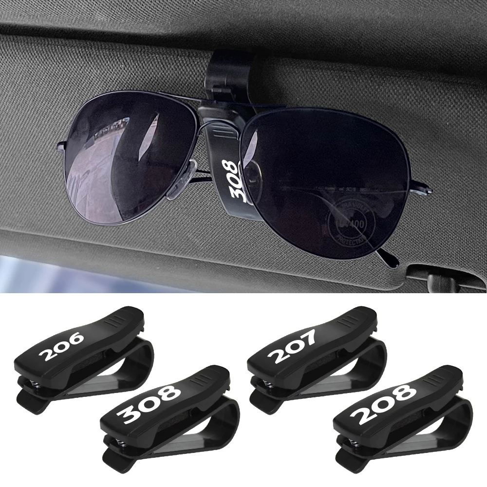 Car Glasses Clip For Peugeot 206 207 208 301 307 308 T9 406 407 408 508 2008 3008 5008 108 RCZ 607 4008 Rifter 107 Accessories