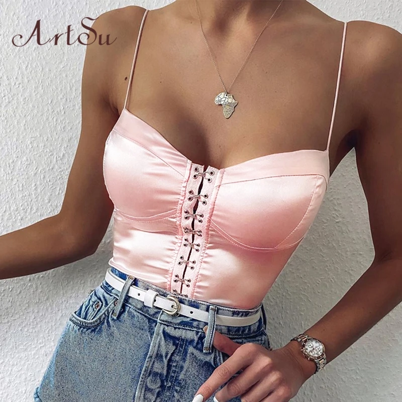 Mono elegante con tirantes de satén para mujer, temporada 2020, Bodycon de botones, sin espalda, ropa de verano, peleles para fiesta, Club, ASJU80636