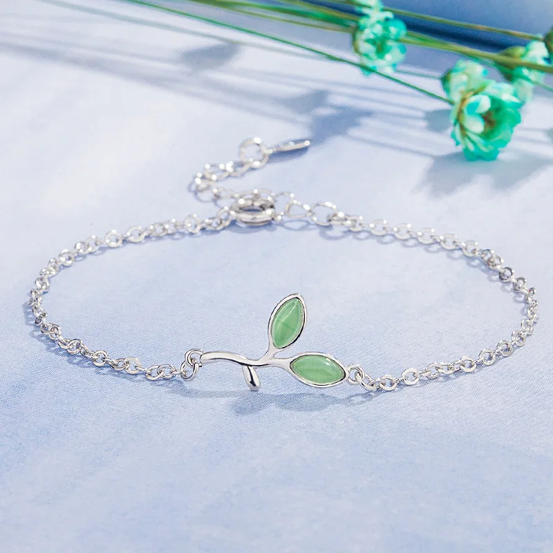 

INS-Style Simple Bracelets Women's Leaf Bracelets Summer Elegant Versatile Bracelet