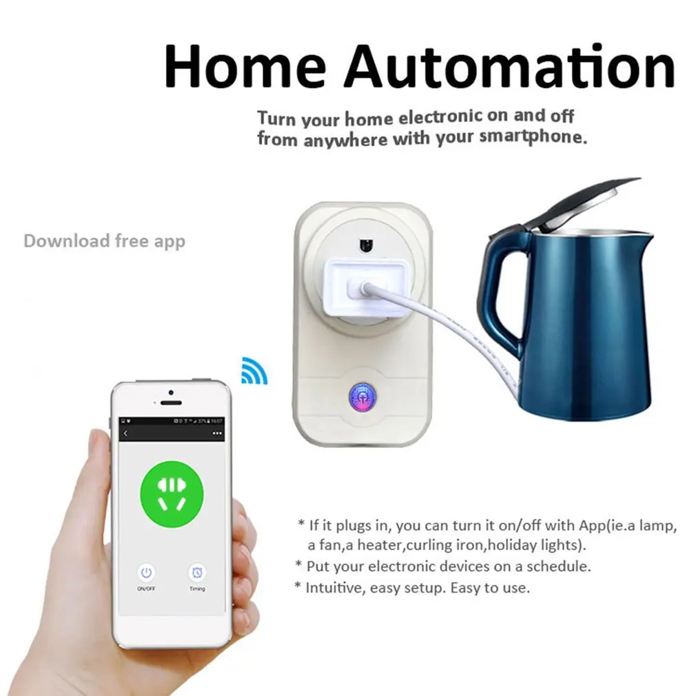 Многофункциональная умная розетка Wifi, таймер для мобильного телефона, умная розетка с дистанционным управлением, умная розетка для дома