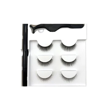 

3 Pairs 3D Mink Lashes Natural Cilius False Eyelashes Volume Fake Lashes Makeup Eyelash Extension Magnetic Eyelashes TSLM2