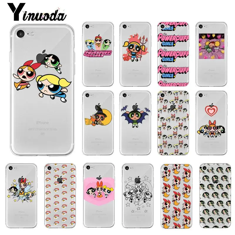 

Yinuoda The Powerpuff Girls Cover Soft Shell Phone Case for iPhone 8 7 6 6S Plus X XS MAX 5 5S SE XR 10 Cover Capa 11 pro max