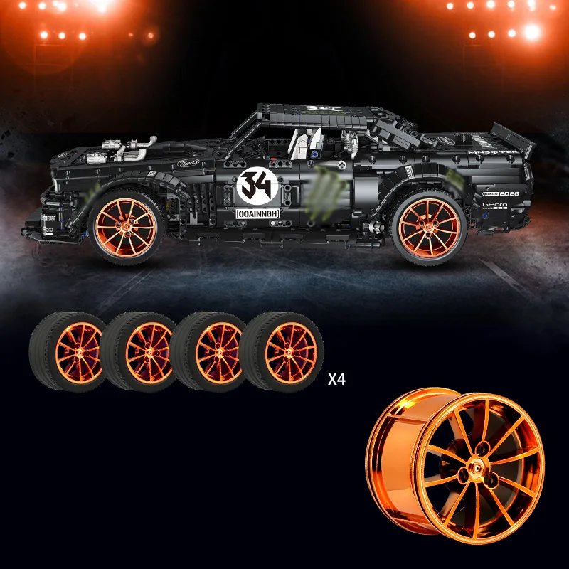 3168 шт RC Forded Mustanged строительный блок Technic пульт дистанционного управления гоночный
