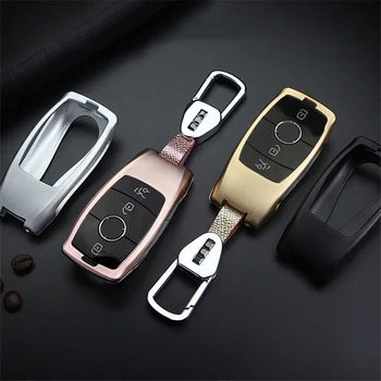 

Zinc Alloy Car Key Case Cover For Mercedes Benz E Class W213 W214 Classe A W176 W177 C W205 W204 CLA AMG Key Ring Accessories