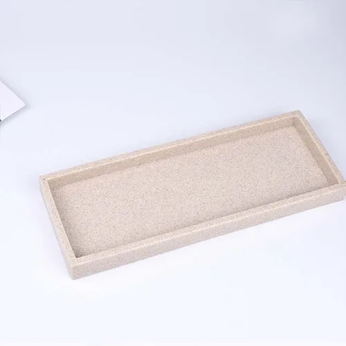 Beige JINSERTA мраморный лоток для хранения смолы ювелирные изделия Дисплей пластина Цепочки и ожерелья косметический Органайзер роскошный отель Ресторан, обслуживающий поднос - Цвет: Beige