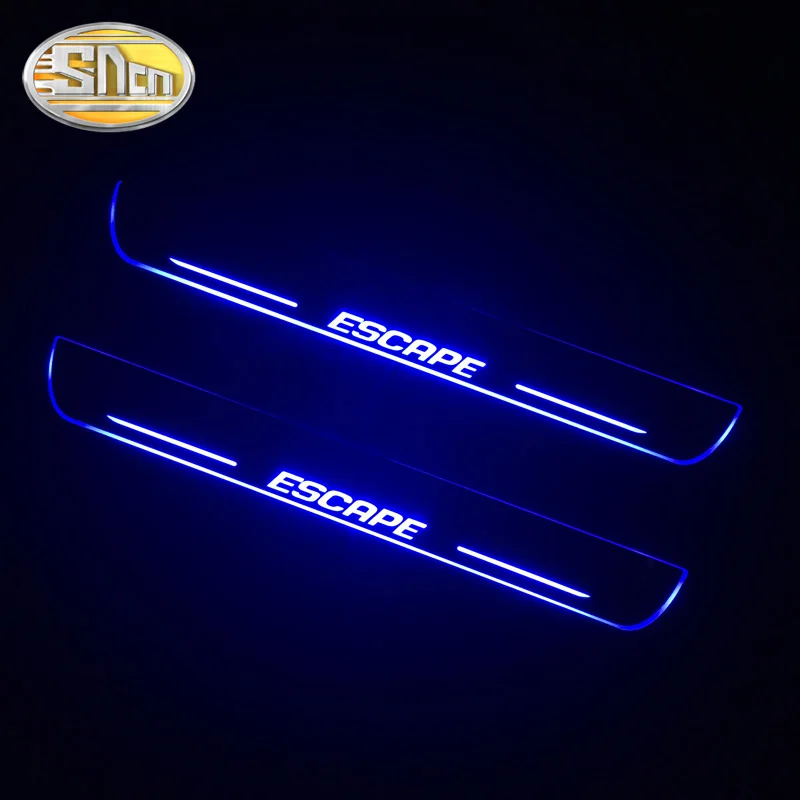 SNCN 4 шт. Автомобильная дверь с электроприводом порог для Ford Escape 2013- ультра-тонкий акриловый Динамический светодиодный приветственный свет Накладка на порог двери