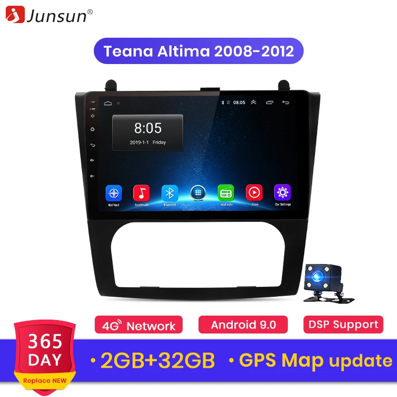 Junsun V1 2G + 32G Android 9 0 для Nissan Teana Altima 2008-2012 автомобильный Радио Мультимедиа Видео