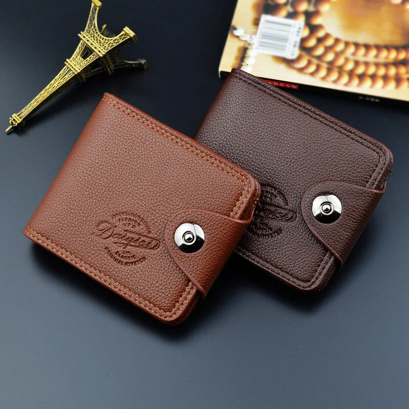 Vaguelly 2pcs leather mens wallet men wallet with zipper mini purses key  holder wallet leather Holder mini leather coin purse Key Hanging Bag  Leather