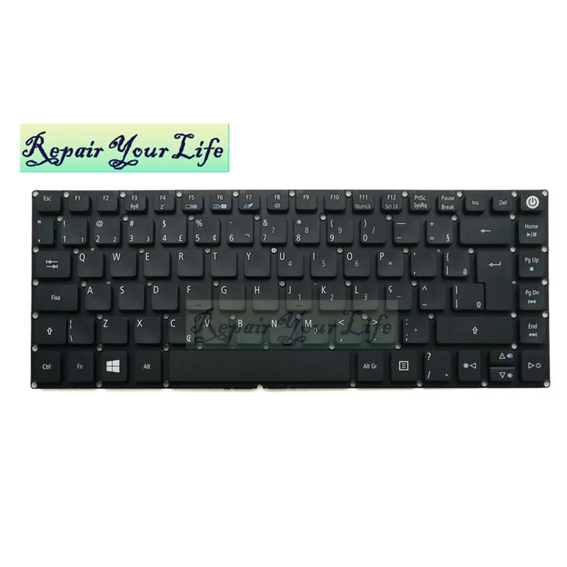 Клавиатура ноутбука BR Бразильский для ACER E5-573 E5-575 P257-M P258-M NKI14170ET NSK-RD1SC 1B Черный Модный
