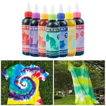 

1/5/8DIY Clothing Tie Dye Kit Colorful Decorating Pigment Accessories Textile Paints Non Art Permanent Toxic Fabric Spiral O7E0