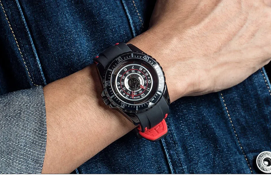 RUIMAS армейские спортивные часы мужские Лидирующий бренд силиконовый ремешок аналоговые наручные часы мужские Relogios Masculino часы повседневные часы 549 черный