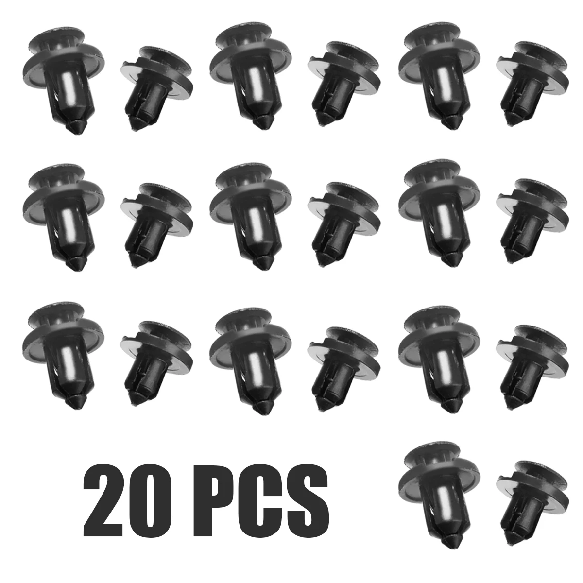 

For Honda Civic Accord 20pcs/set Black Plastic Auto Retainer Clip Bumper Rivet Trim Clips 8mm&10mm Mayitr