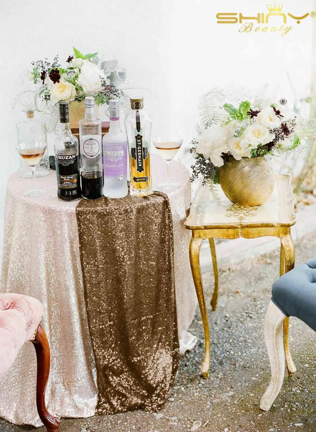  Glitter Table Runner 12x108 Inch Copper Sequin Table Runners Home Decoration for Home-M1014