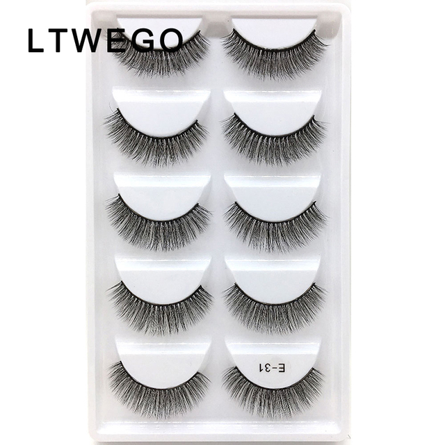 NEW 5Pairs 3D Faux Mink Eyelashes Natural Thick Long False Eyelash Dramatic Fake Lashes Makeup Extension Eyelashes Cilio