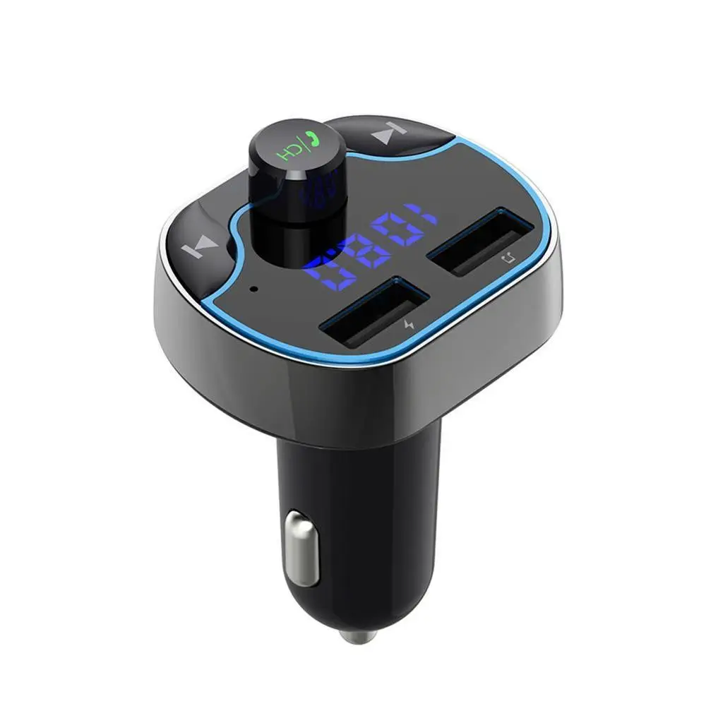 FM transmitter Bluetooth 4,2 MP3 плеер Handsfree автомобильный комплект fm-передатчик Поддержка TF карта U диск QC2.0 3.1A Быстрая Двойная USB Зарядка адаптер питания - Название цвета: FM transmitter