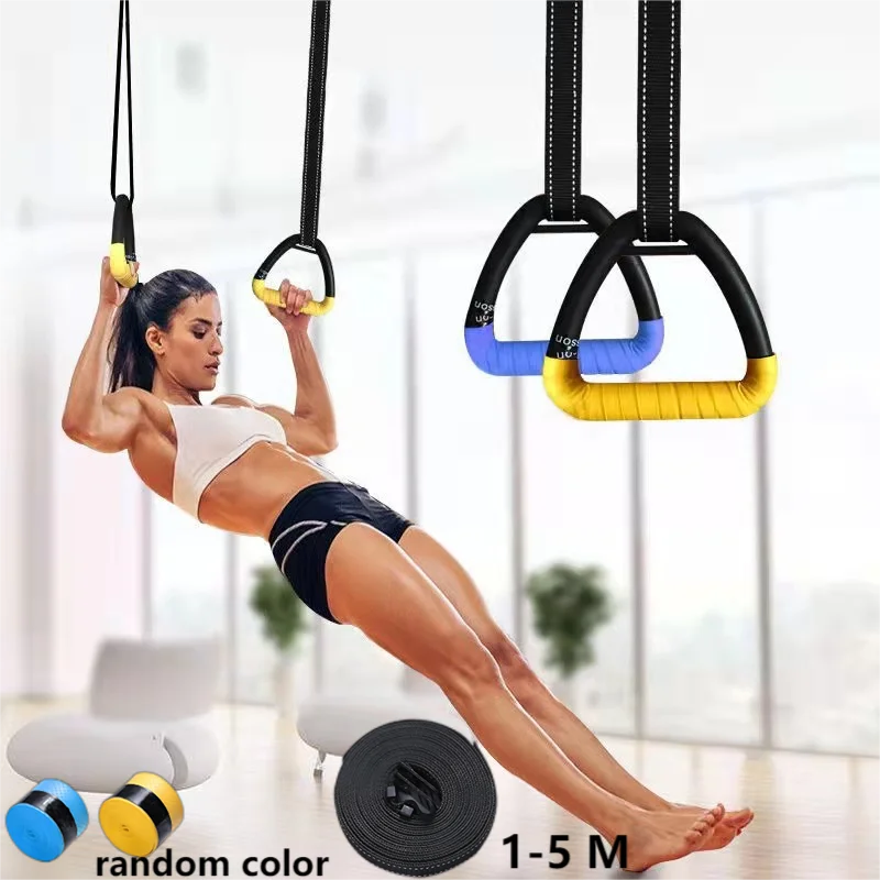 ABS Gymnastics Rings 1Pair with Adjustable Strap
